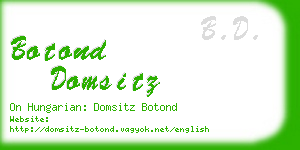 botond domsitz business card